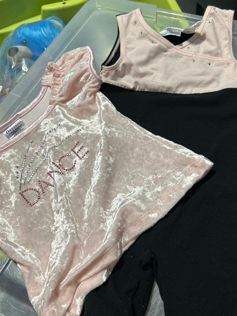 Danskin Now Pink and Black Two-Piece Dance Outfit